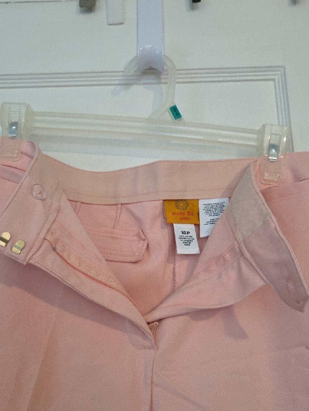 Ruby Rd. Blush Pink Cropped Stretch Pants - Picture 3 of 5